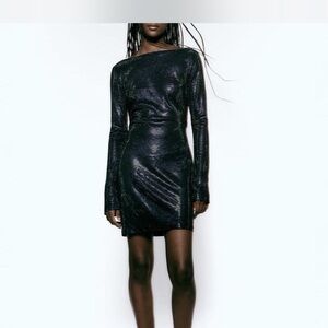 Zara Black Shimmer Dress